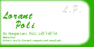 lorant poli business card